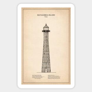 Matagorda Island Lighthouse - Texas - SD Sticker